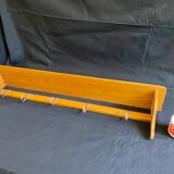 Kitchen shelf French artisanal work vintage 60s solid oak and copper