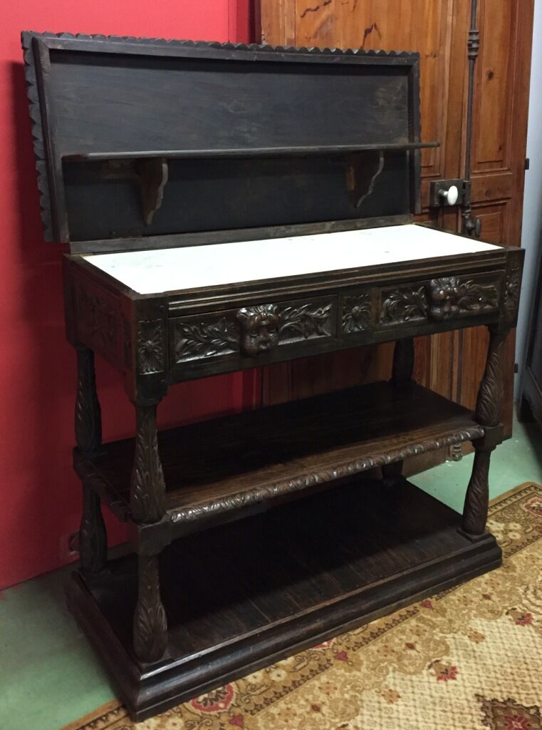 Console Louis XIII en chêne du XIXème siècle