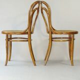 2 engelstuhl bistro chairs from Kohn n°36 around 1900 canned