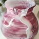 Stylish and refined vase, in marbled blown Art glass, Murano style