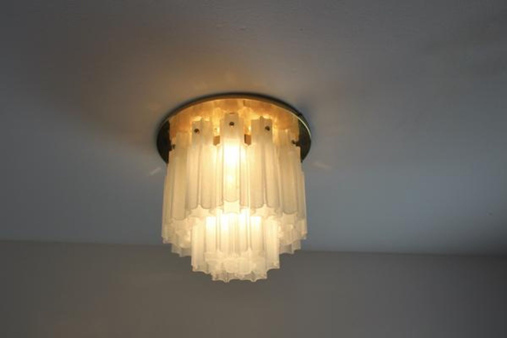 Star recessed plastered plastered in brass and frosted glass Glash-tte Limburg
