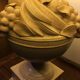 Ceramic fruit bowl lamp