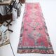 3x11 soft pink retro vintage runner rug, 89x334cm