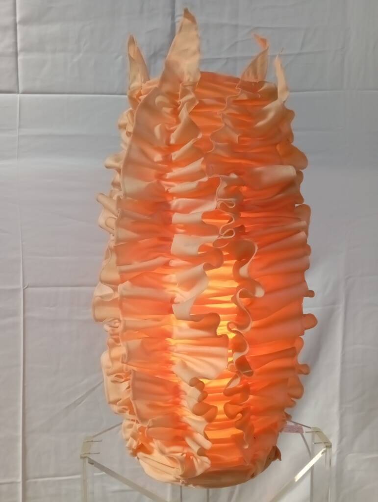 Large Jannalights draped fabric lamp from the 70s