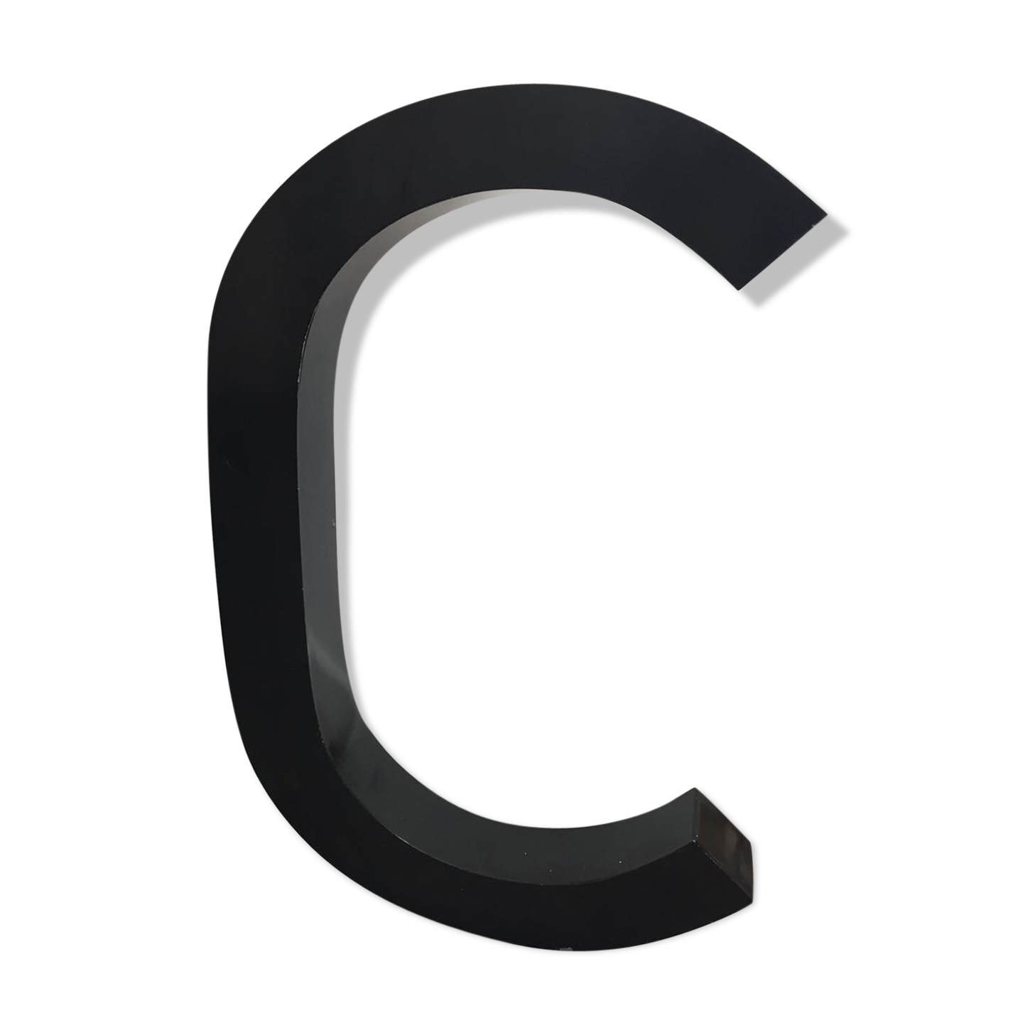 Letter C metal sign
