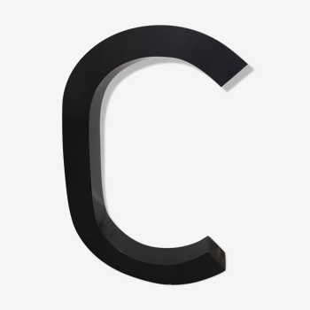 Letter C metal sign
