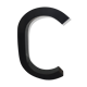 Letter C metal sign