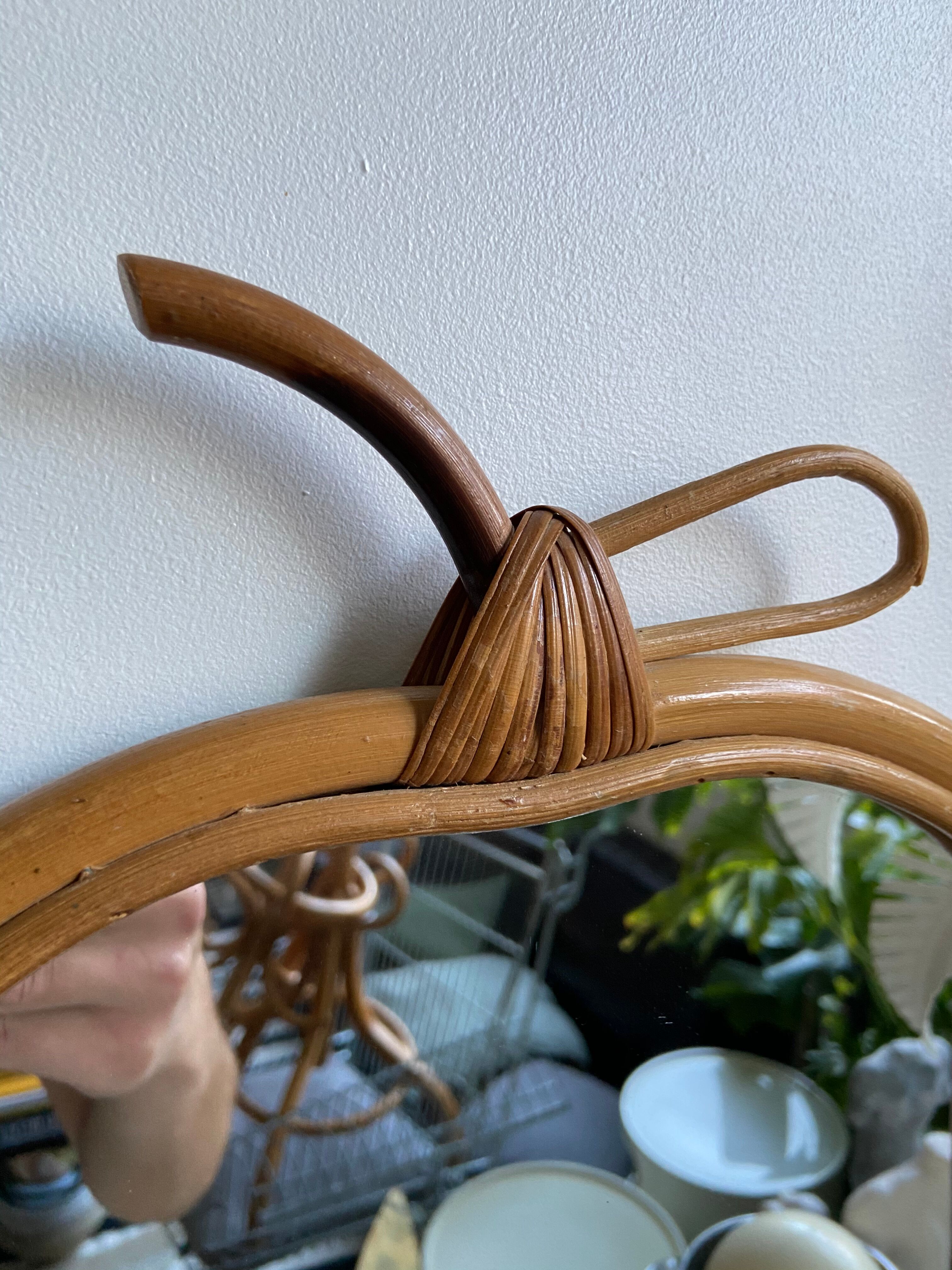 Mirror "apple" rattan