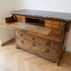 Louis-Philippe secretary chest of drawers with marble top