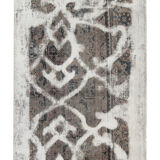 Traditional overdyed grey persian rug handwoven oriental living area rug 63x137cm