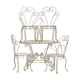 Garden salon 60 year wrought iron 2 chairs 2 chairs 1 table spirit Mategeot