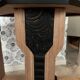 Esmée Art Deco side table, wood, black and grey