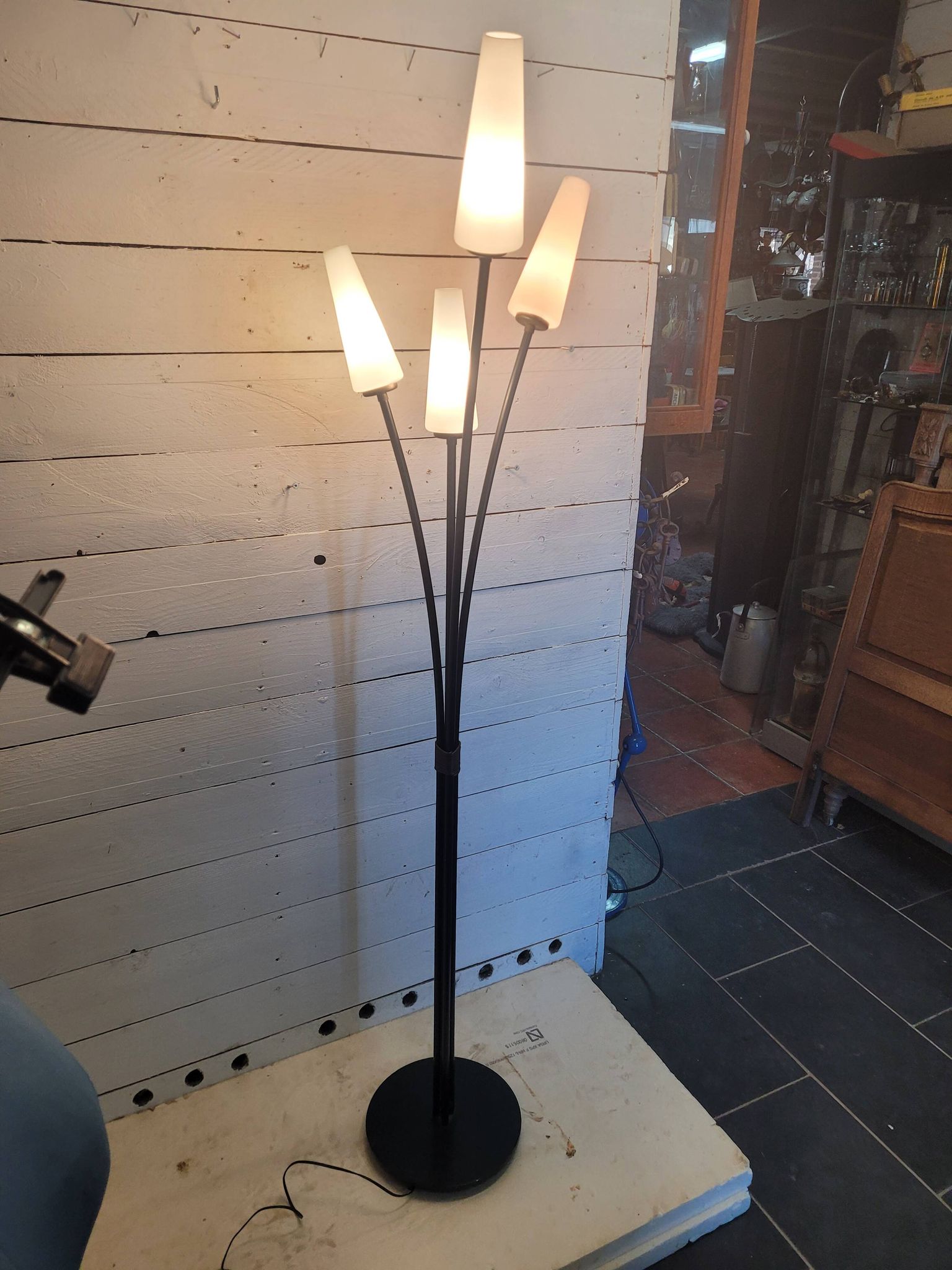 Lampadaire vintage 4 lumières des années 60