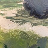 Painting of a character hiding in nature, 20th century