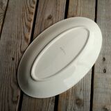 Dish out of ceramics decor orange and green