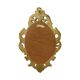 Small French Crested Mirror, Gold Leaf Gilt, Baroque Style, 35 cm