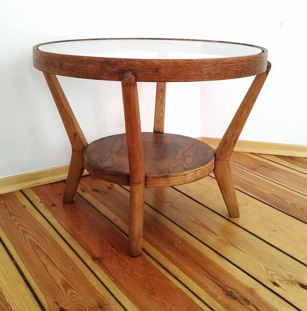 Table basse attribuée à K. Kozelka pour Interier Praha, Ancienne Tchécoslovaquie, années 1930