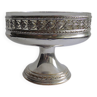 Stand cup/Centerpiece silver metal and glass Art Nouveau era