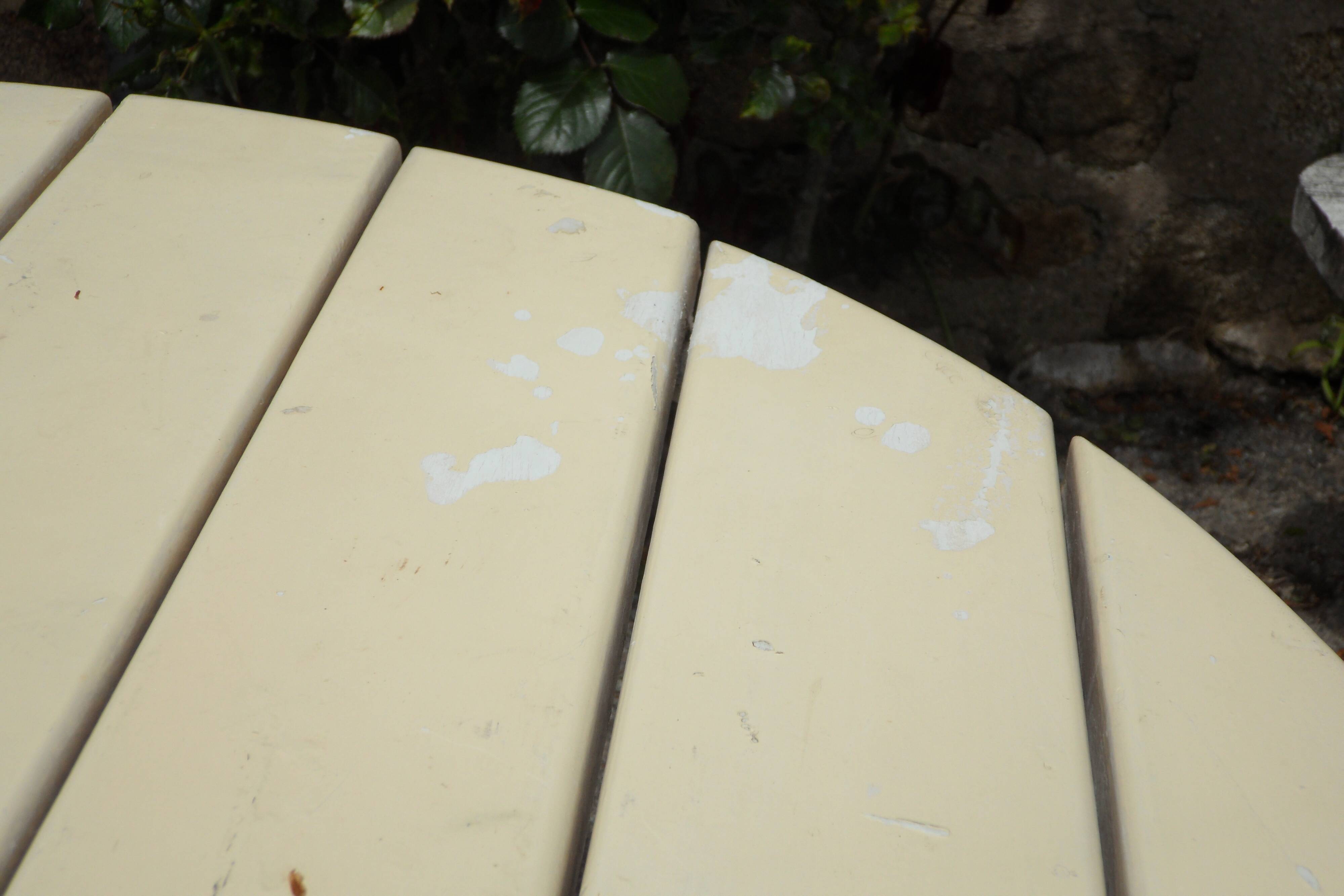 Garden table slats of wood 40s