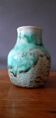 Blue-green ceramic vase signed Pierre Lion, 1960s