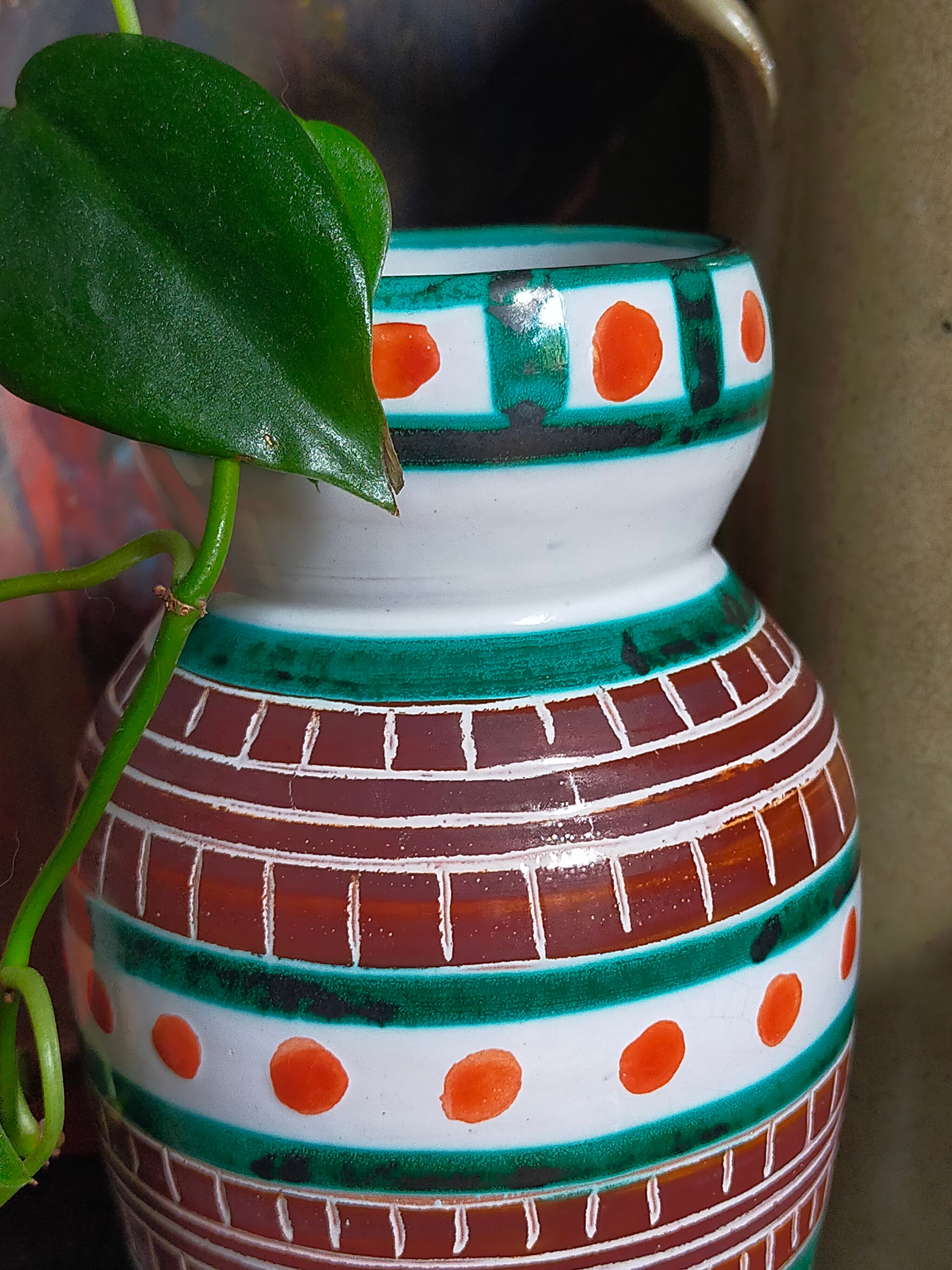 Vintage ceramic vase A. Fazio Vallauris 50s