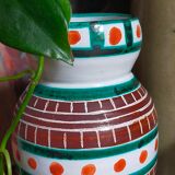 Vintage ceramic vase A. Fazio Vallauris 50s