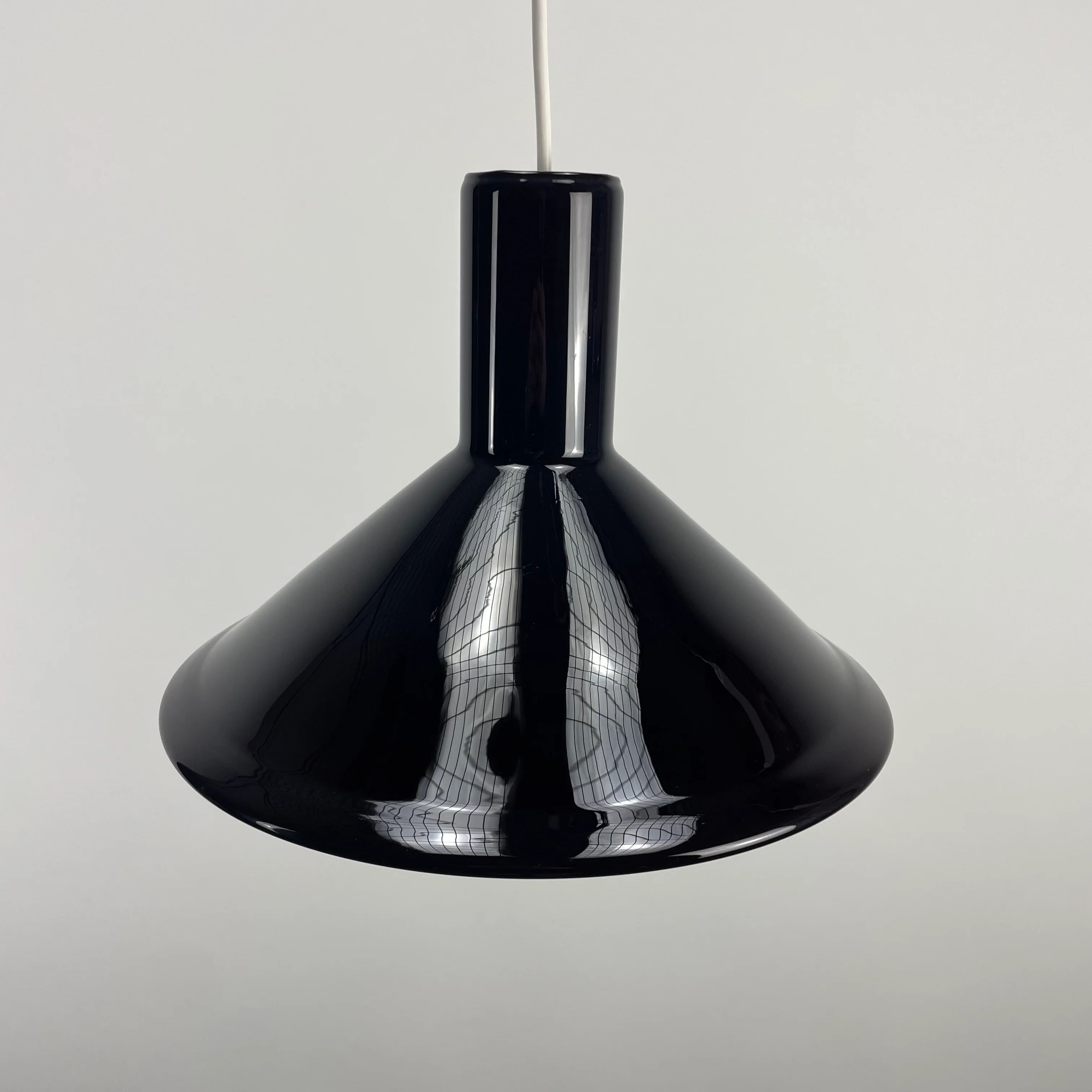 Danish purple glass pendant by Michael Bang for Holmegaard 1972