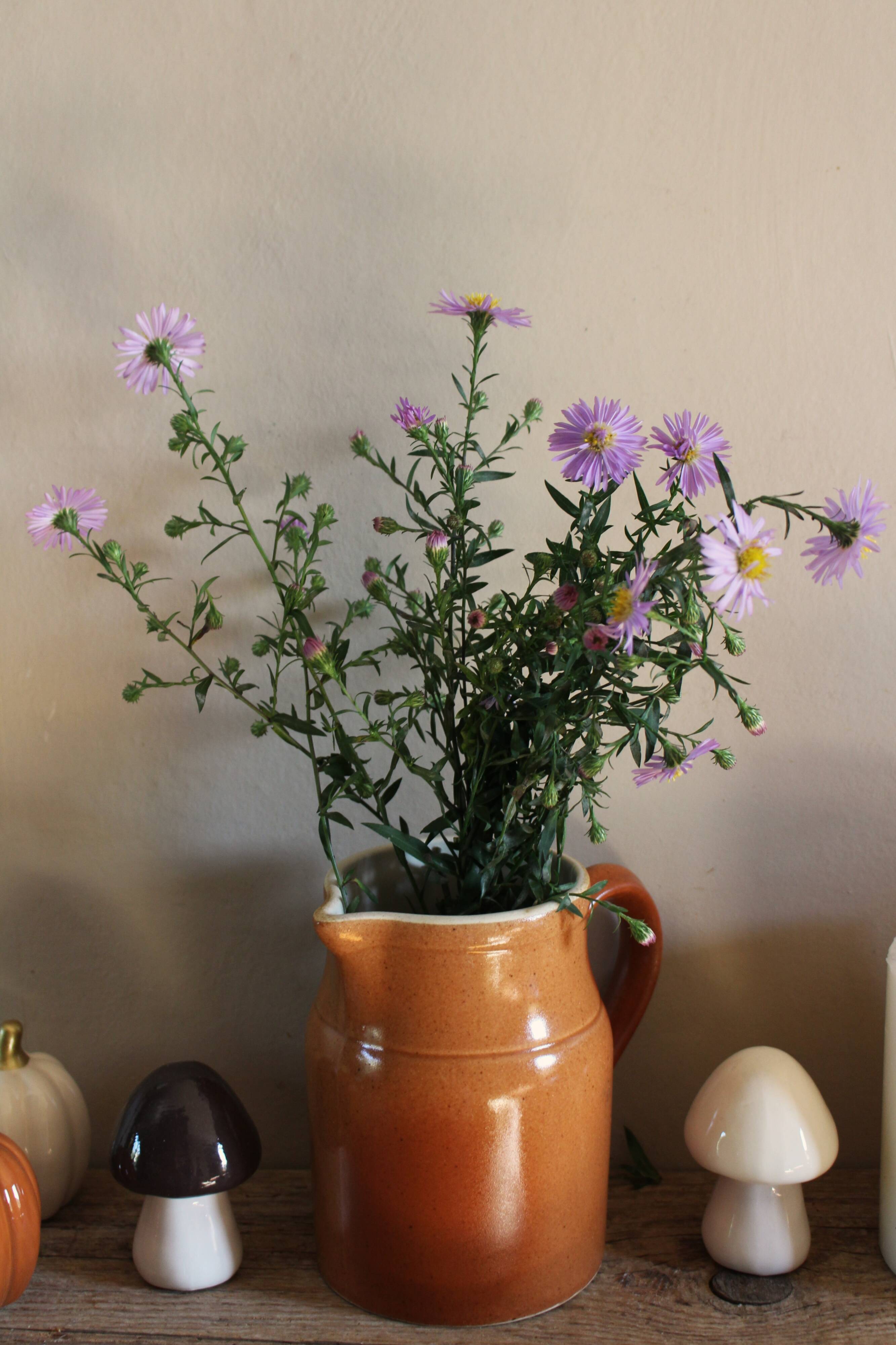 Digoin Vintage Glazed Stoneware Pitcher