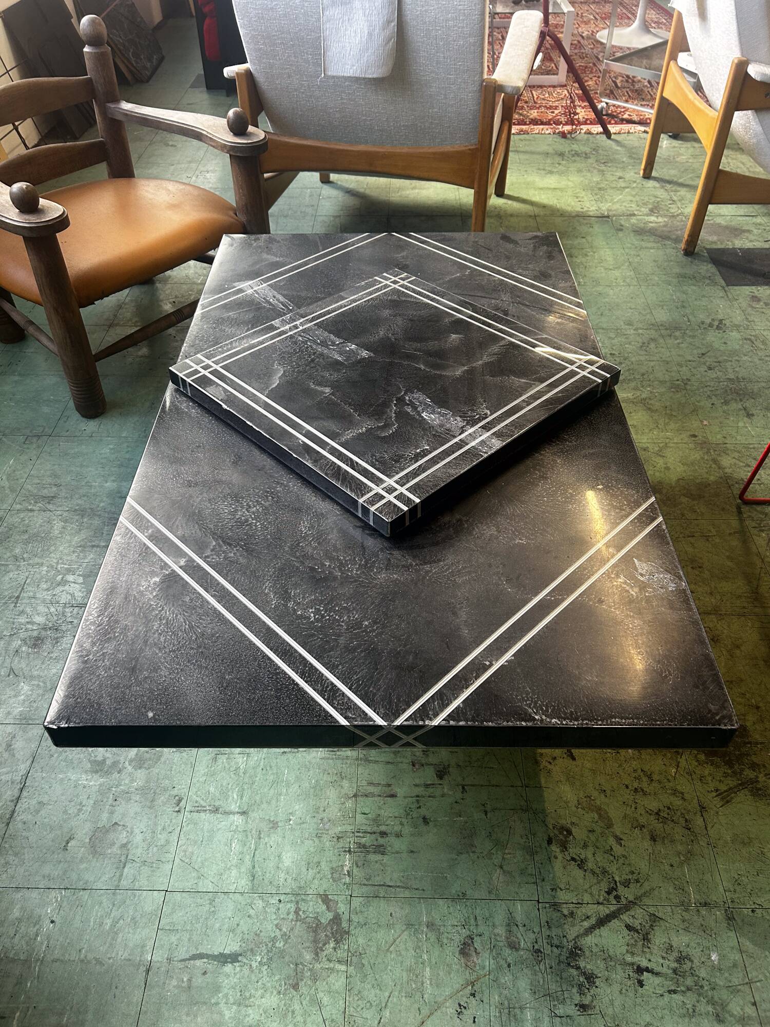 Lacquered bar coffee table by Guy Lefèvre