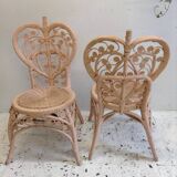 Pair of Peacock rattan chairs