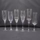Set of 6 mismatched champagne flutes