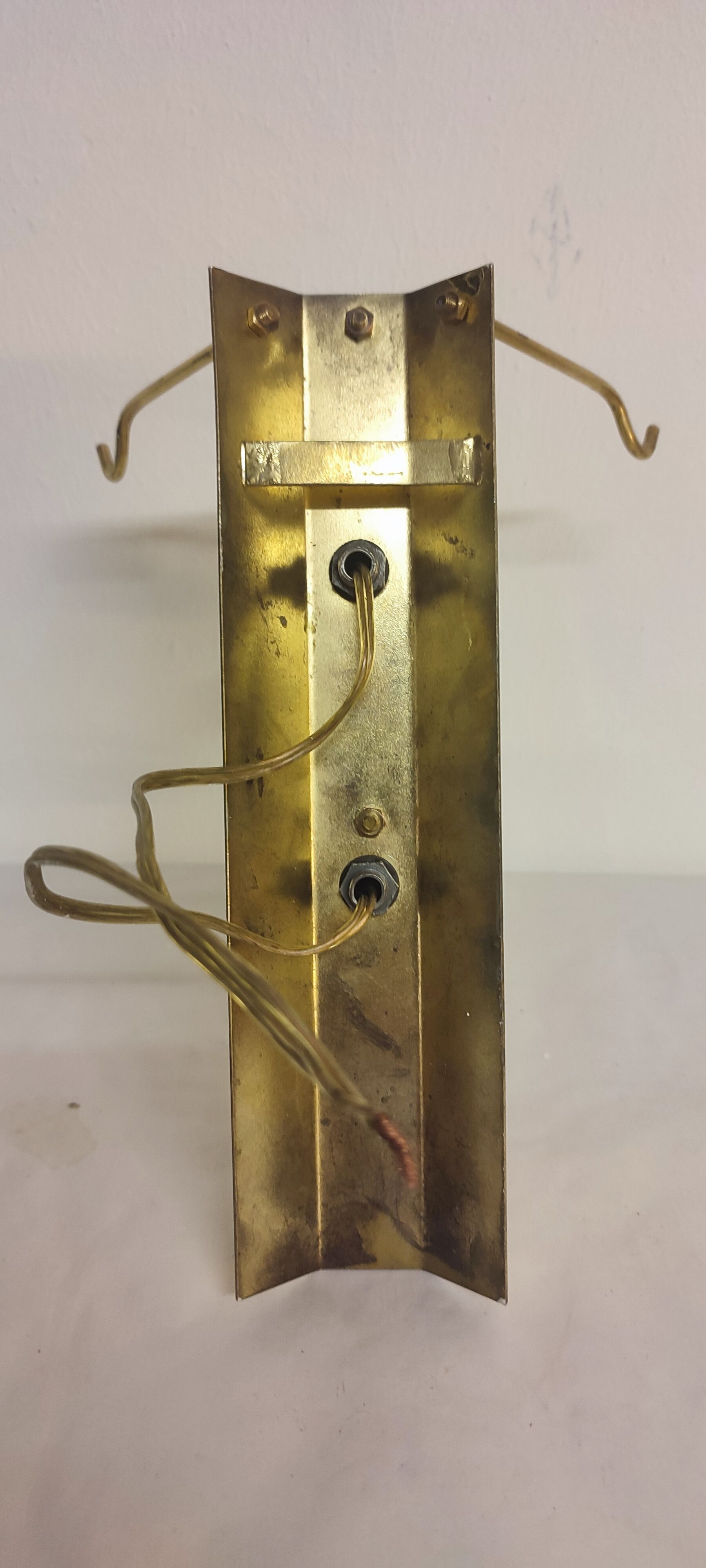 Wall sconce "Mazzega" with Murano glass leaves, Italy 1980