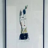 Lithographie originale « Clown Blanc » d'Herbert Leupin, 1964