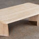 Table basse design vintage travertin
