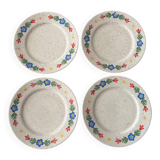 Set of 4 dessert plates Tulowice – Vintage Polish ceramics fl