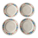 Lot de 4 assiettes à dessert Tulowice – Céramique vintage polonaise fl