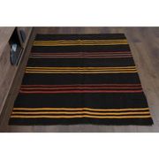 Vintage Turkish Oushak Handmade Wool Cotton Brown Area Rug 128x146