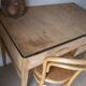 antique light wood Scandinavian desk