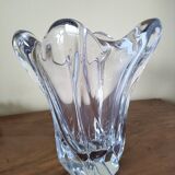 Set of Daum crystal vases and candle holders