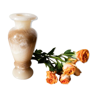 Vase soliflore en onyx vintage