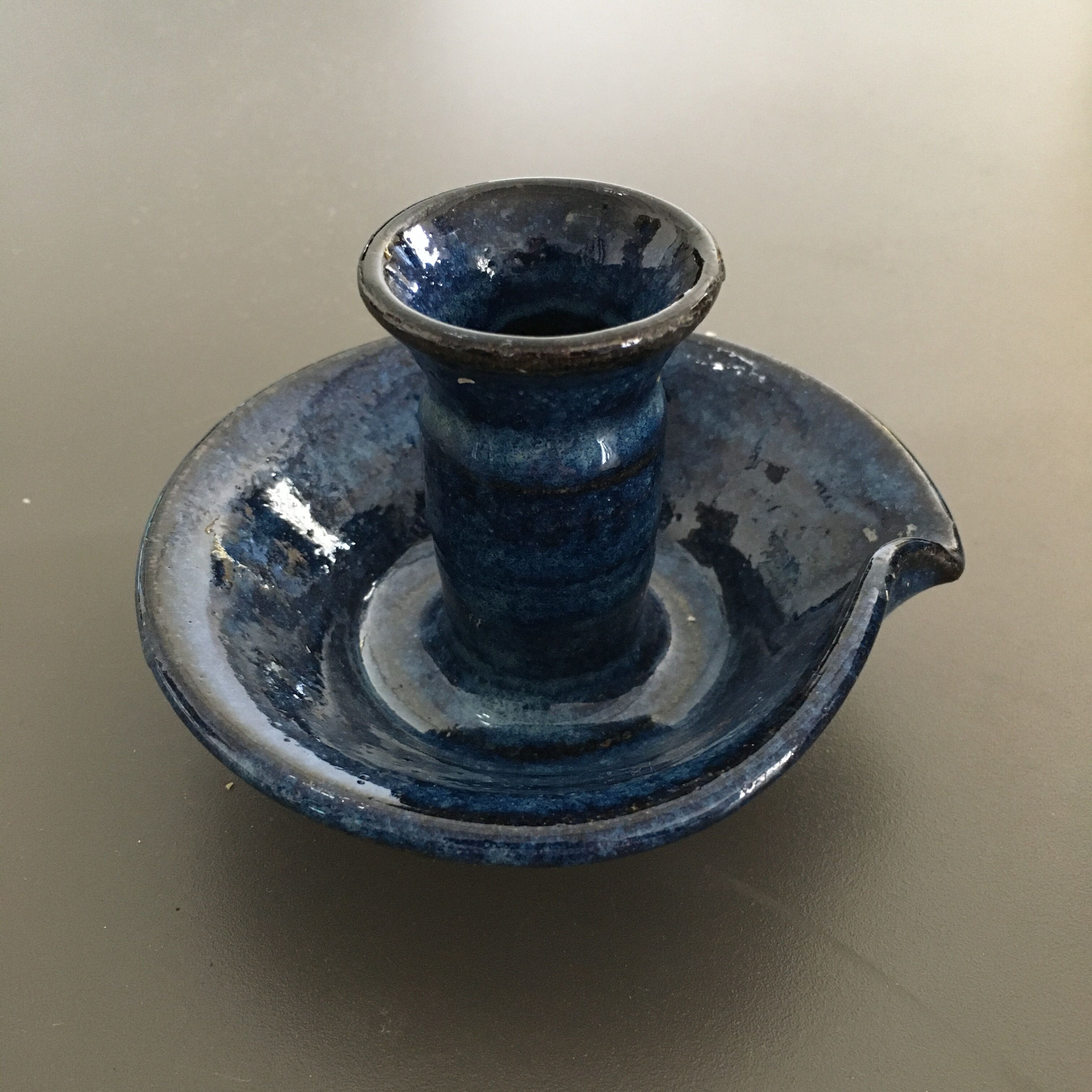 Blue Bougeoir signed