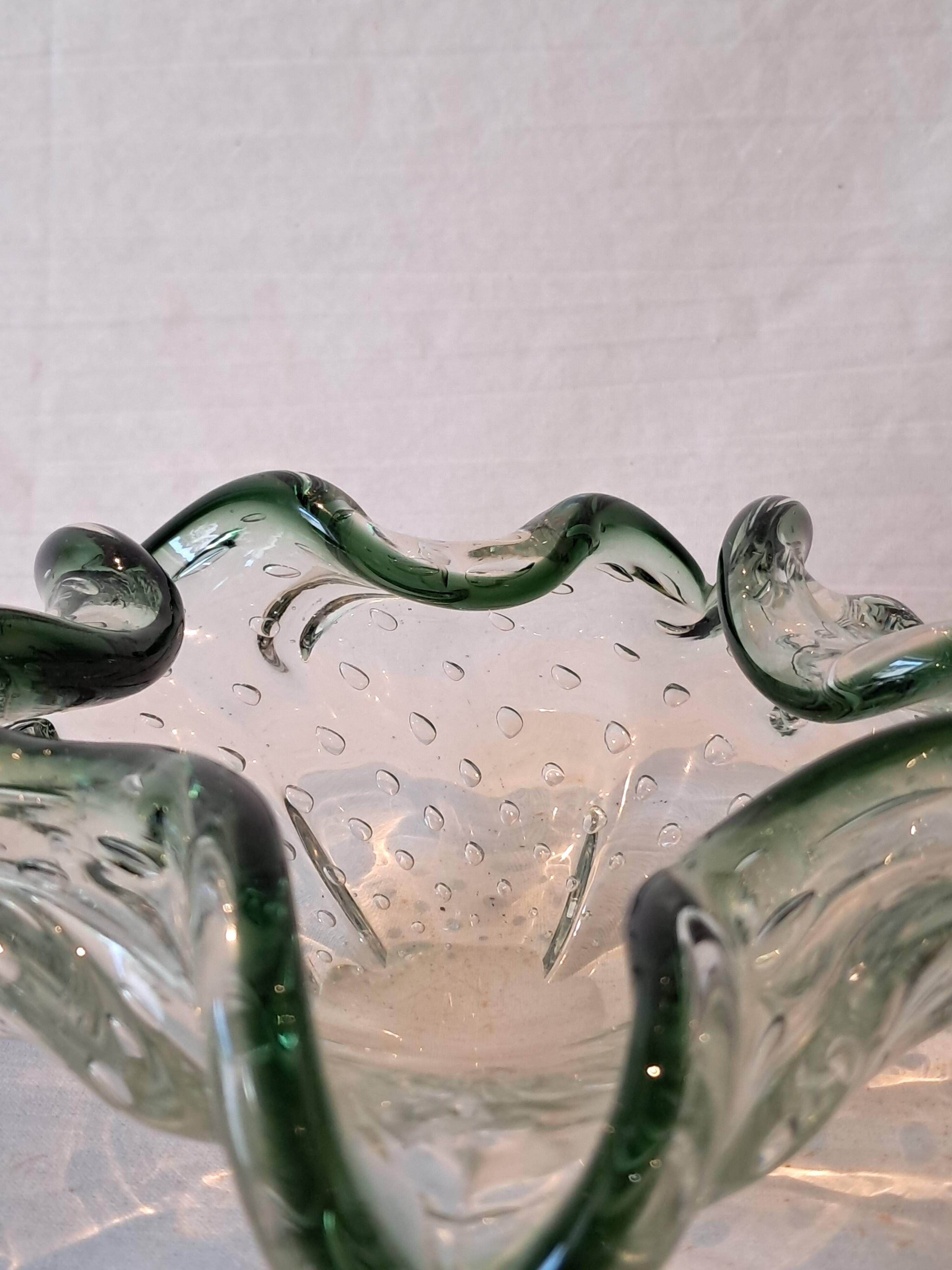 Bullicante Murano Glass Ruffled Bowl / Empty Pocket