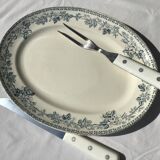 Flat dish grey blue HBCM Guadeloupe