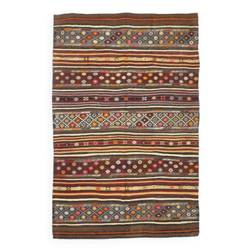 5x7 Turkish Kilim Rug, 149x219