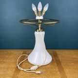 Large classic swirling Murano glass mushroom table lamp, Italy, 1970s