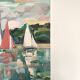 Oil on canvas sailboats