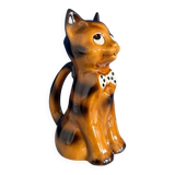 Brown cat carafe pitcher