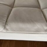 Fauteuil cuir blanc Skool Roche Bobois