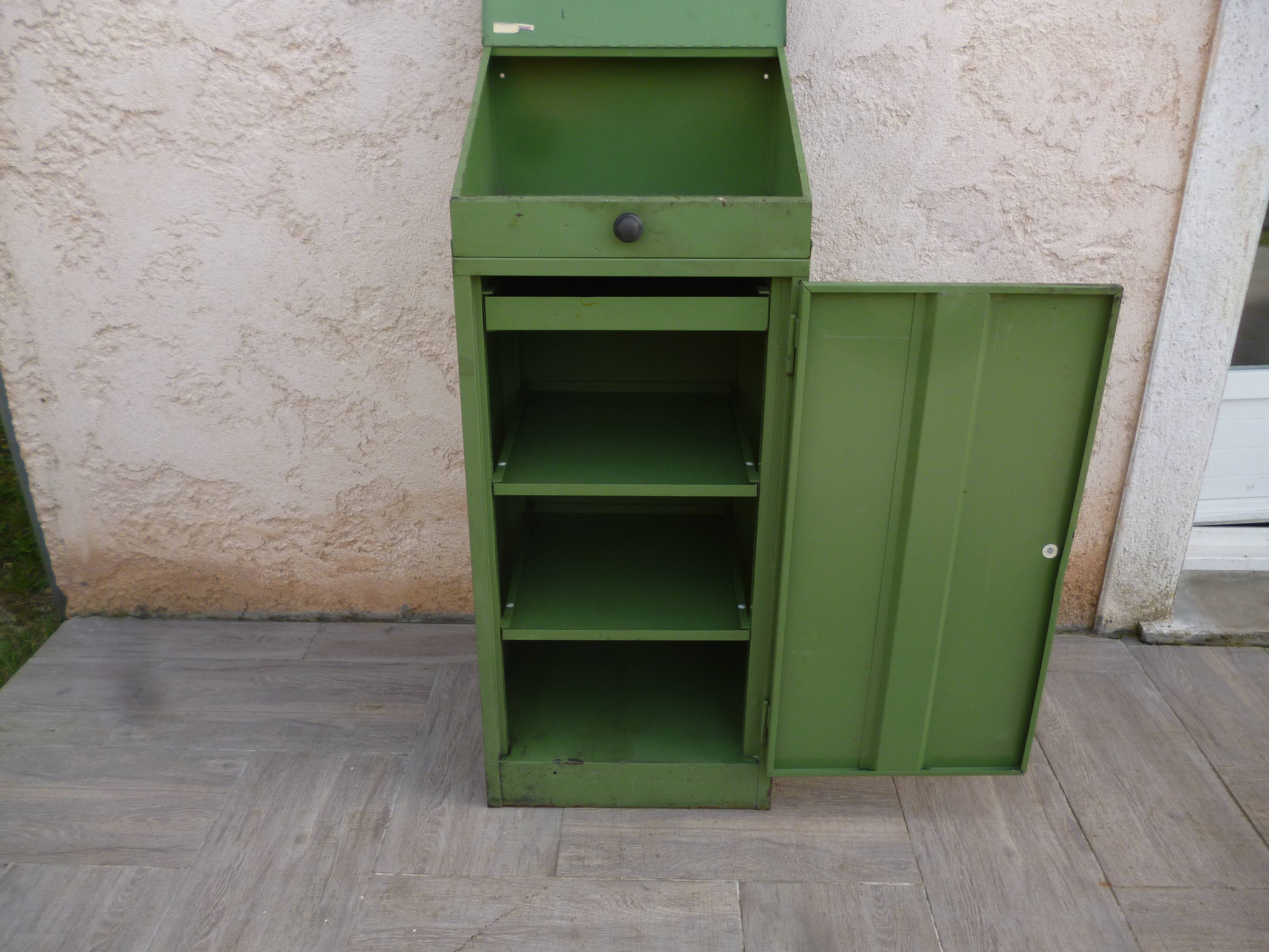 Vintage typographer's furniture separable in two parts