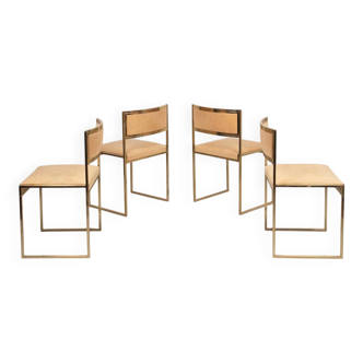 SQ-AL chairs by Willy Rizzo for Maison Willy Rizzo – brass version 1970